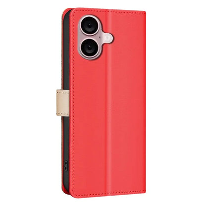 BINFEN COLOR BF33 For iPhone 16 Plus Case RFID Blocking Folio Flip Leather Phone Cover