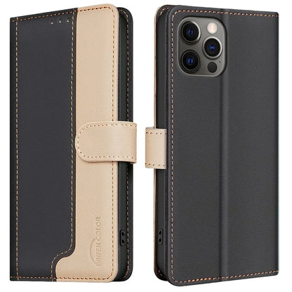 BINFEN COLOR BF33 For iPhone 15 Pro Case RFID Blocking Card Slots Leather Cover