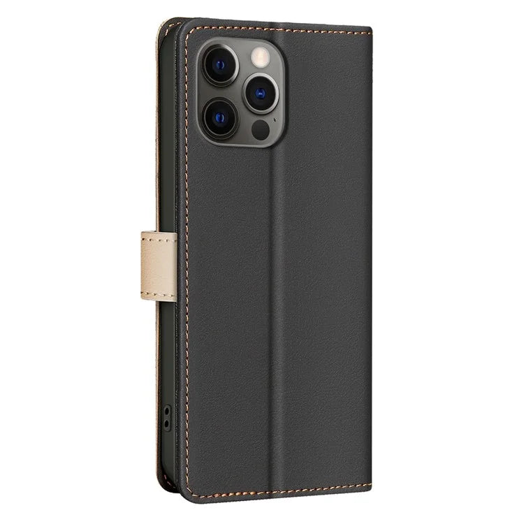 BINFEN COLOR BF33 For iPhone 15 Pro Case RFID Blocking Card Slots Leather Cover