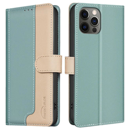 BINFEN COLOR BF33 For iPhone 15 Pro Case RFID Blocking Card Slots Leather Cover
