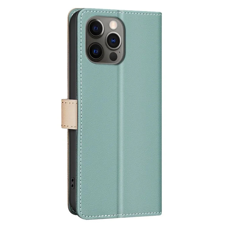 BINFEN COLOR BF33 For iPhone 15 Pro Case RFID Blocking Card Slots Leather Cover