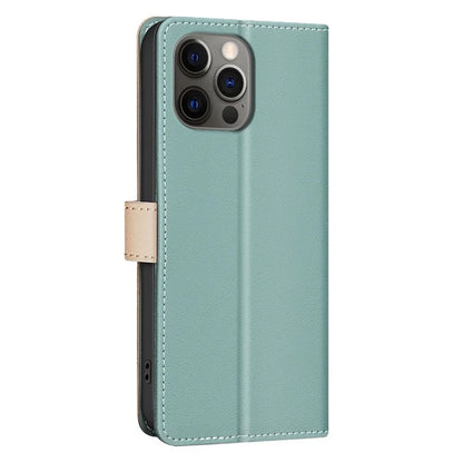BINFEN COLOR BF33 For iPhone 15 Pro Case RFID Blocking Card Slots Leather Cover