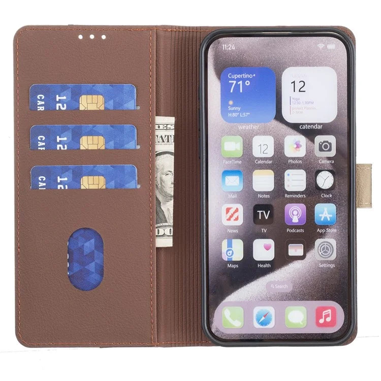 BINFEN COLOR BF33 For iPhone 15 Pro Case RFID Blocking Card Slots Leather Cover