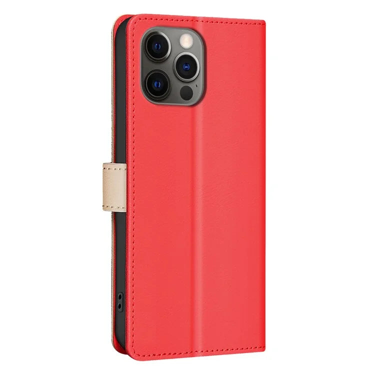BINFEN COLOR BF33 For iPhone 15 Pro Case RFID Blocking Card Slots Leather Cover