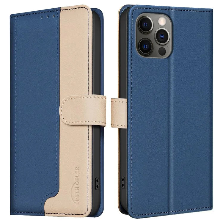 BINFEN COLOR BF33 For iPhone 15 Pro Case RFID Blocking Card Slots Leather Cover