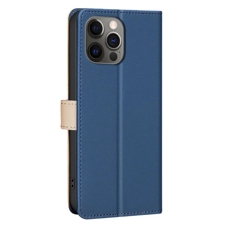 BINFEN COLOR BF33 For iPhone 15 Pro Case RFID Blocking Card Slots Leather Cover
