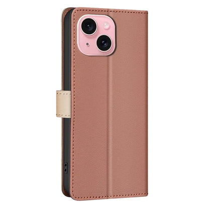 BINFEN COLOR BF33 For iPhone 15 Case Splicing Color Phone Cover RFID Blocking