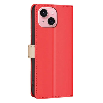 BINFEN COLOR BF33 For iPhone 15 Case Splicing Color Phone Cover RFID Blocking