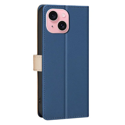 BINFEN COLOR BF33 For iPhone 15 Case Splicing Color Phone Cover RFID Blocking