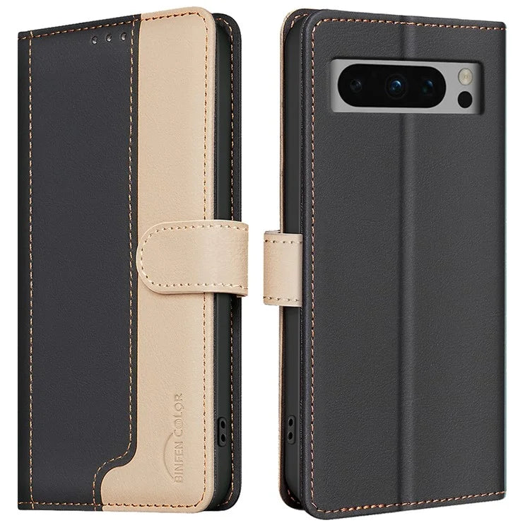 BINFEN COLOR BF33 For Google Pixel 9 Pro Case PU Leather RFID Blocking Protective Cover