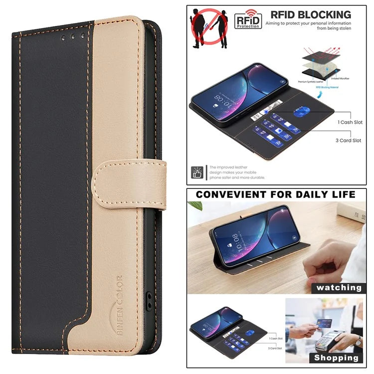 BINFEN COLOR BF33 For Google Pixel 9 Pro Case PU Leather RFID Blocking Protective Cover