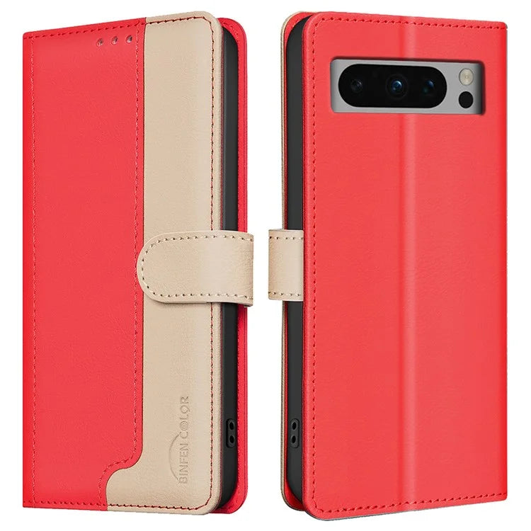 BINFEN COLOR BF33 For Google Pixel 9 Pro Case PU Leather RFID Blocking Protective Cover