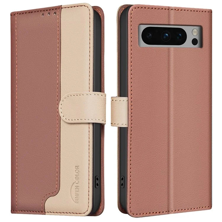 BINFEN COLOR BF33 For Google Pixel 9 Pro Case PU Leather RFID Blocking Protective Cover
