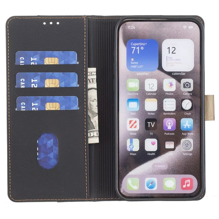 BINFEN COLOR BF33 For Google Pixel 9 Case Color Splicing Leather Cover with RFID Blocking