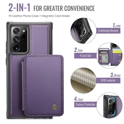 JEEHOOD J05 For Samsung Galaxy Note20 Ultra / Note20 Ultra 5G Case Detachable Card Bag