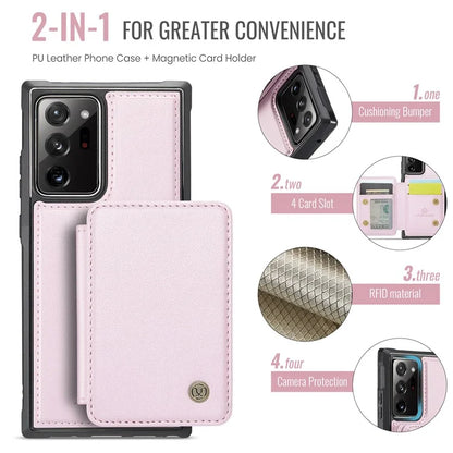 JEEHOOD J05 For Samsung Galaxy Note20 Ultra / Note20 Ultra 5G Case Detachable Card Bag