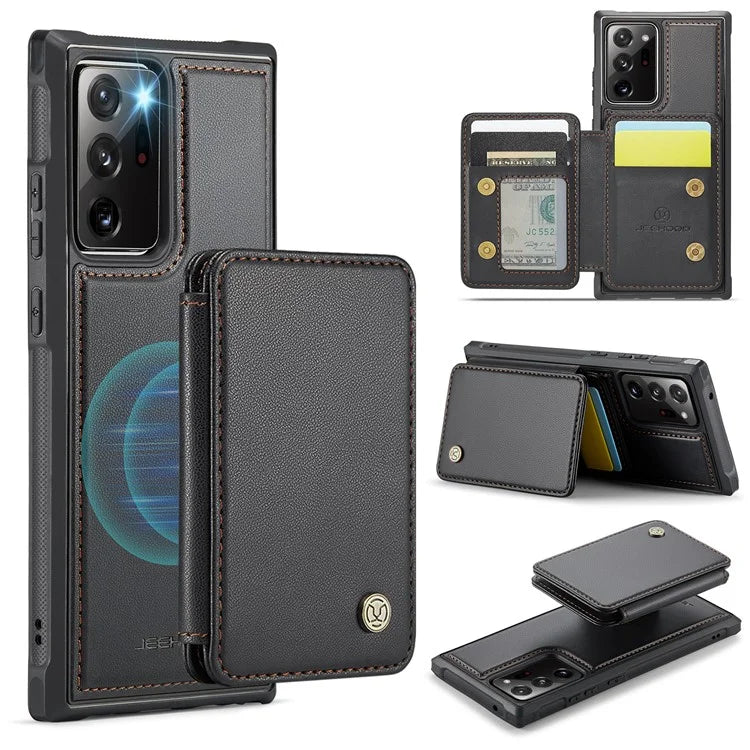 JEEHOOD J05 For Samsung Galaxy Note20 Ultra / Note20 Ultra 5G Case Detachable Card Bag