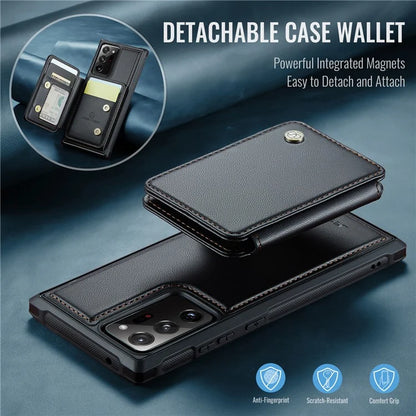 JEEHOOD J05 For Samsung Galaxy Note20 Ultra / Note20 Ultra 5G Case Detachable Card Bag