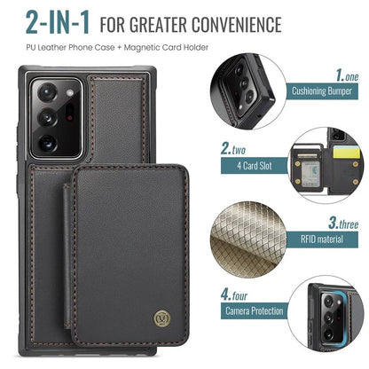 JEEHOOD J05 For Samsung Galaxy Note20 Ultra / Note20 Ultra 5G Case Detachable Card Bag