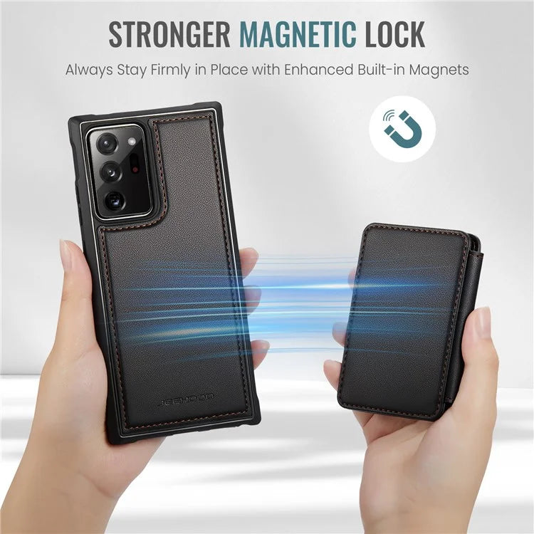 JEEHOOD J05 For Samsung Galaxy Note20 Ultra / Note20 Ultra 5G Case Detachable Card Bag