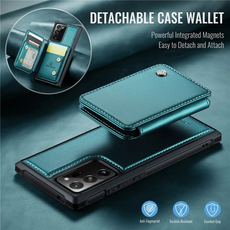 JEEHOOD J05 For Samsung Galaxy Note20 Ultra / Note20 Ultra 5G Case Detachable Card Bag