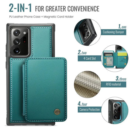 JEEHOOD J05 For Samsung Galaxy Note20 Ultra / Note20 Ultra 5G Case Detachable Card Bag