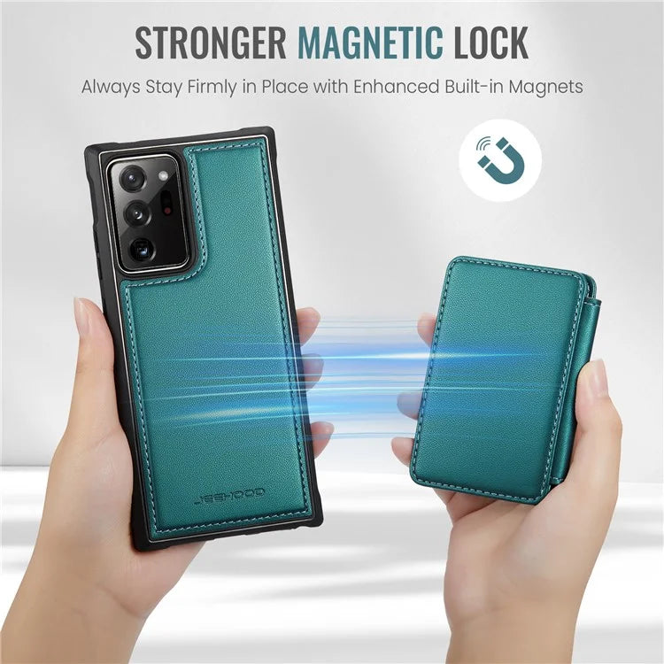JEEHOOD J05 For Samsung Galaxy Note20 Ultra / Note20 Ultra 5G Case Detachable Card Bag