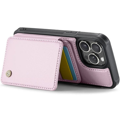 JEEHOOD J05 For iPhone 13 Pro Max Case RFID Blocking Card Bag Leather+TPU Phone Cover