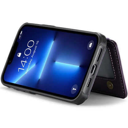 JEEHOOD J05 For iPhone 13 Pro Max Case RFID Blocking Card Bag Leather+TPU Phone Cover