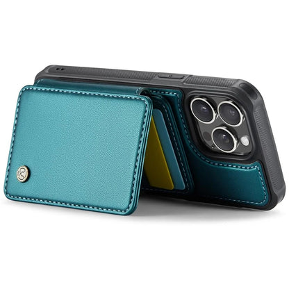 JEEHOOD J05 For iPhone 13 Pro Max Case RFID Blocking Card Bag Leather+TPU Phone Cover
