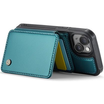 JEEHOOD J05 For iPhone 13 Case Card Slots Leather+TPU Phone Cover Detachable Design