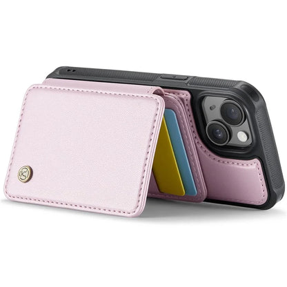 JEEHOOD J05 For iPhone 13 Case Card Slots Leather+TPU Phone Cover Detachable Design
