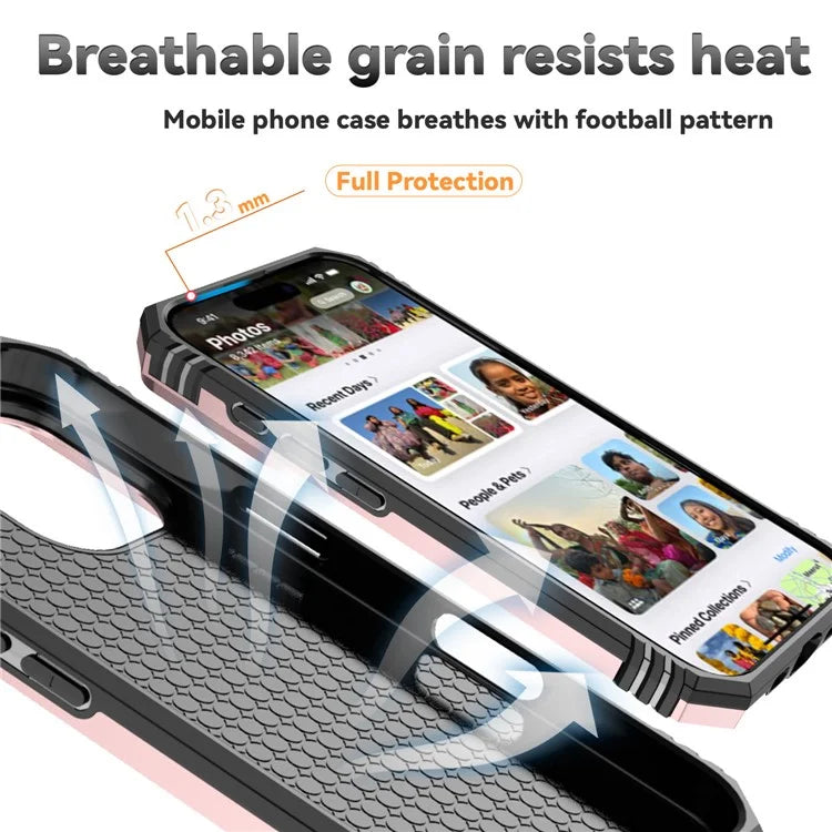 For iPhone 16 Plus Case Ring Kickstand PC+TPU Phone Protector with Slide Camera Cover