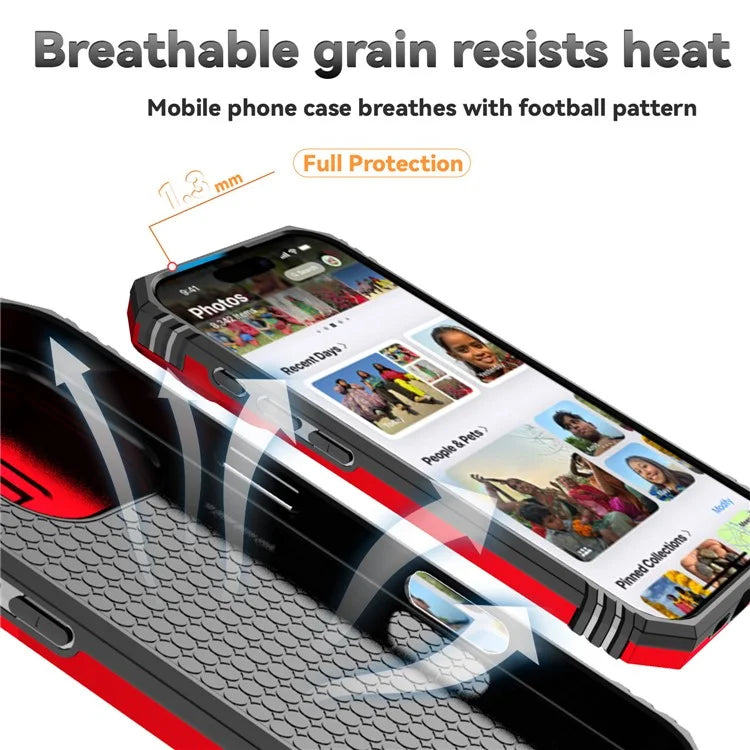 For iPhone 16 Pro Case Ring Kickstand PC+TPU Phone Cover with Camshield