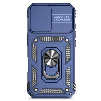For iPhone 16 Case Ring Holder Kickstand Camshield PC+TPU Phone Cover