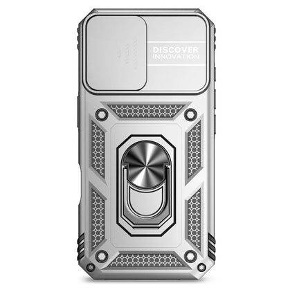 For iPhone 16 Case Ring Holder Kickstand Camshield PC+TPU Phone Cover