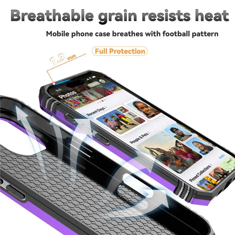 For iPhone 16 Case Ring Holder Kickstand Camshield PC+TPU Phone Cover