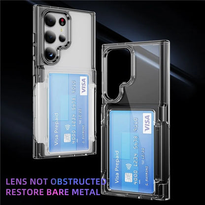 For Samsung Galaxy S24 Ultra Case Anti-Scratch TPU + Acrylic Phone Cover Card Holder