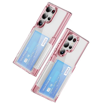 For Samsung Galaxy S24 Ultra Case Anti-Scratch TPU + Acrylic Phone Cover Card Holder