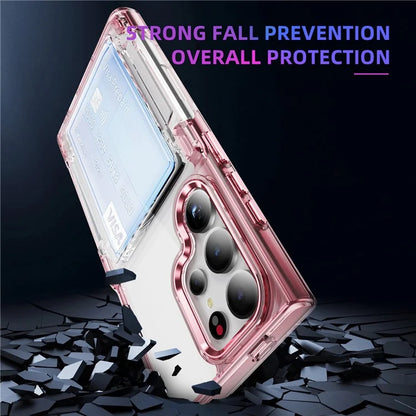 For Samsung Galaxy S24 Ultra Case Anti-Scratch TPU + Acrylic Phone Cover Card Holder