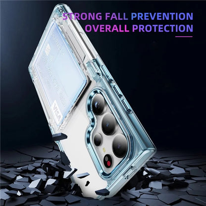For Samsung Galaxy S24 Ultra Case Anti-Scratch TPU + Acrylic Phone Cover Card Holder