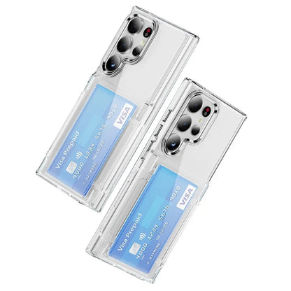 For Samsung Galaxy S24 Ultra Case Anti-Scratch TPU + Acrylic Phone Cover Card Holder