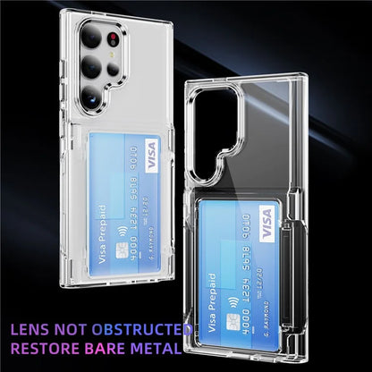 For Samsung Galaxy S24 Ultra Case Anti-Scratch TPU + Acrylic Phone Cover Card Holder