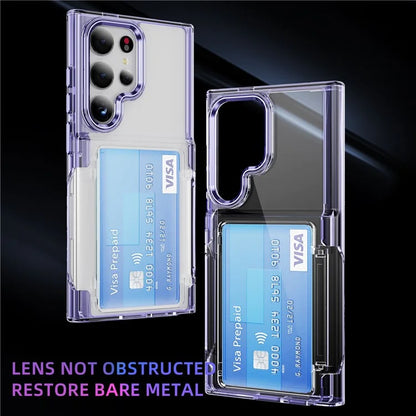 For Samsung Galaxy S24 Ultra Case Anti-Scratch TPU + Acrylic Phone Cover Card Holder