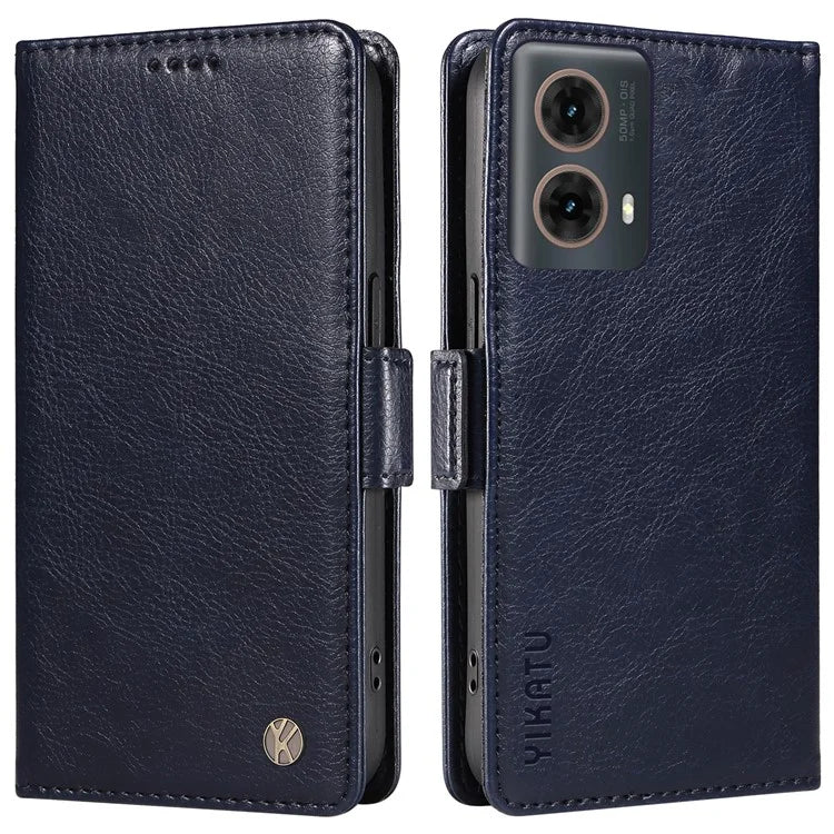 YIKATU YK-007 For Motorola Moto G85 5G / S50 Neo 5G Phone Case PU Leather Stand Anti-Drop Wallet Cover