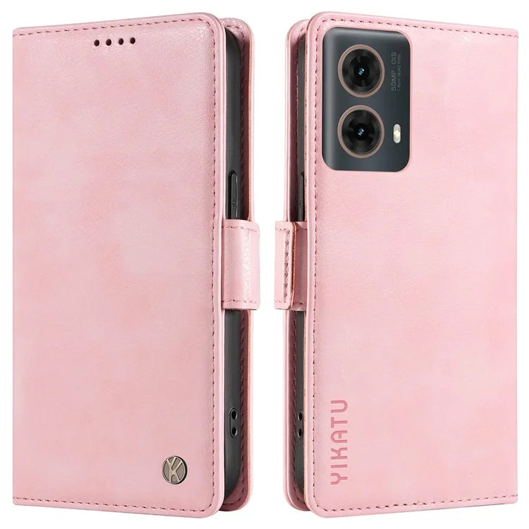 YIKATU YK-007 For Motorola Moto G85 5G / S50 Neo 5G Phone Case PU Leather Stand Anti-Drop Wallet Cover