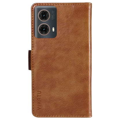 YIKATU YK-007 For Motorola Moto G85 5G / S50 Neo 5G Phone Case PU Leather Stand Anti-Drop Wallet Cover