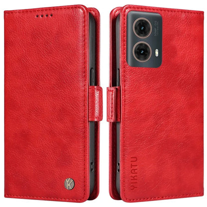 YIKATU YK-007 For Motorola Moto G85 5G / S50 Neo 5G Phone Case PU Leather Stand Anti-Drop Wallet Cover