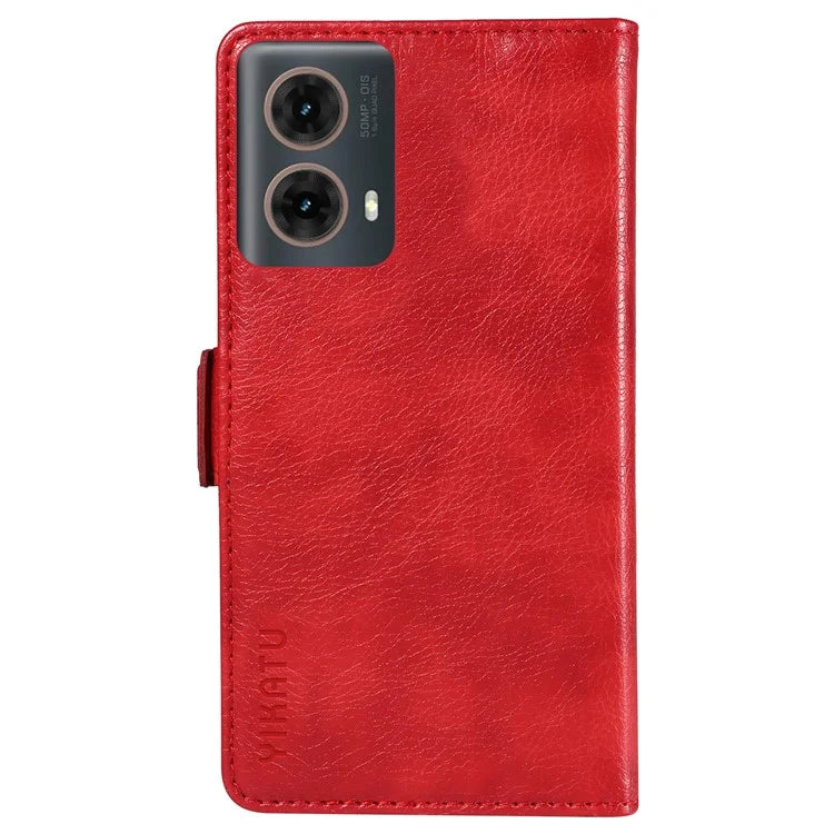 YIKATU YK-007 For Motorola Moto G85 5G / S50 Neo 5G Phone Case PU Leather Stand Anti-Drop Wallet Cover