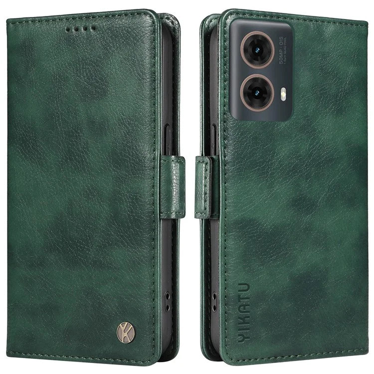 YIKATU YK-007 For Motorola Moto G85 5G / S50 Neo 5G Phone Case PU Leather Stand Anti-Drop Wallet Cover